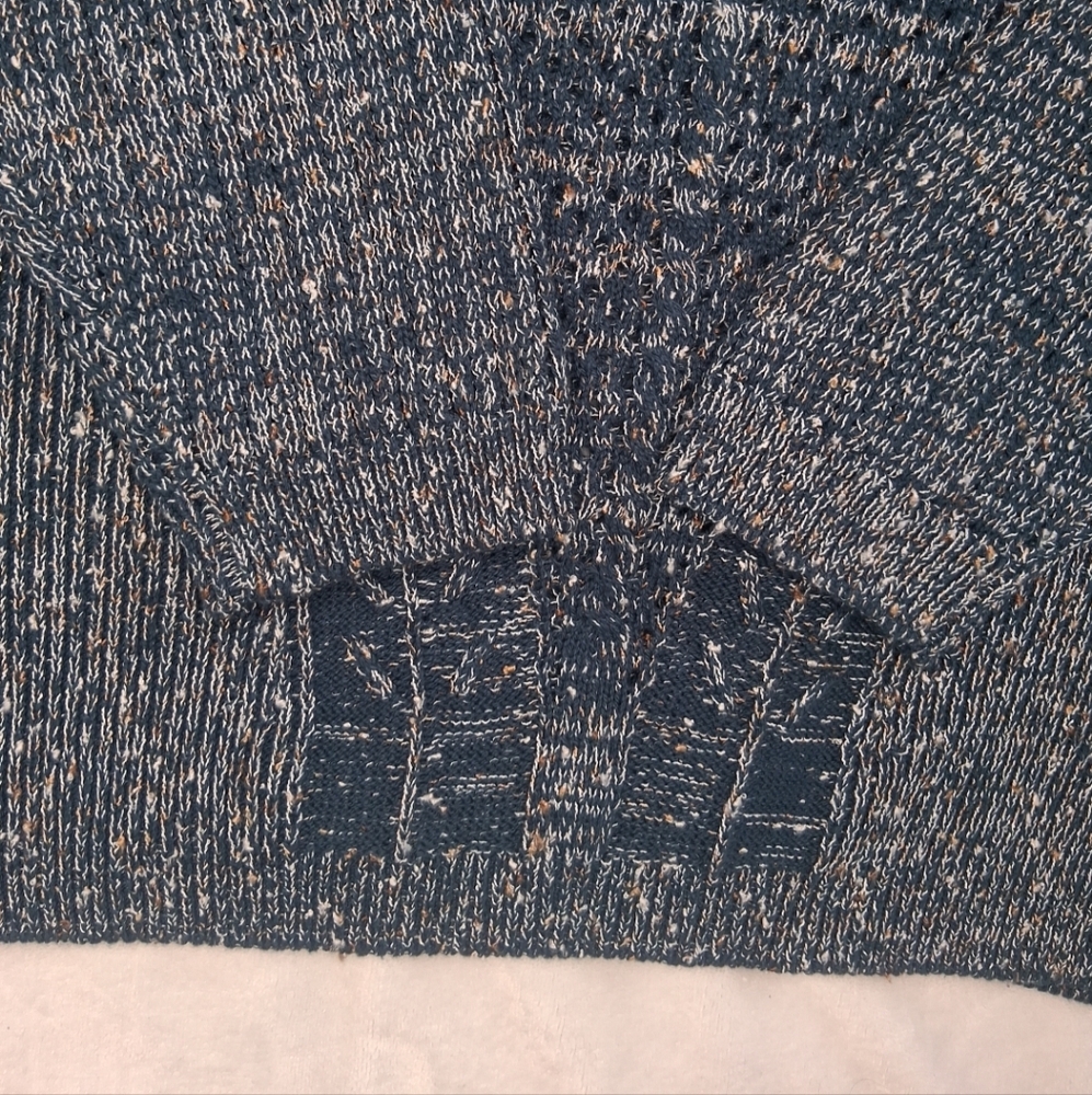 Coldwater Creek Sweater Teal Open Knit Pullover Sweater Petite XL - Picture 8 of 16